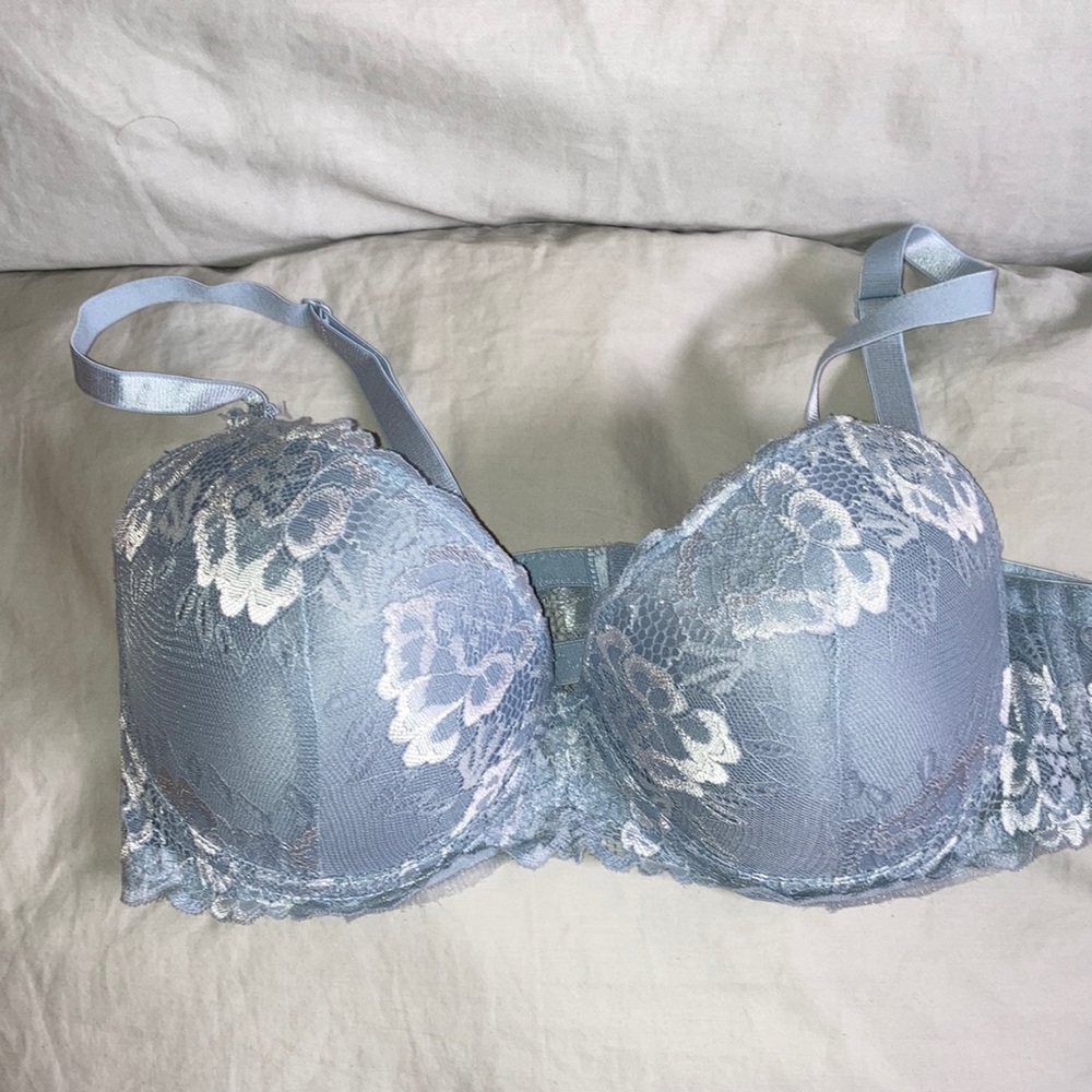 Blue Lace Bra